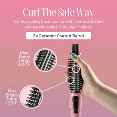Alure ionic-conditioning system reduces frizz for smoother styling.