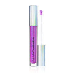 Almay Goddess Gloss Rainbow swatch on arm demonstrates iridescent, layerable finish