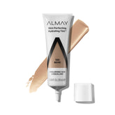 Almay Hydrating Tint bottle applying for a dewy finish.