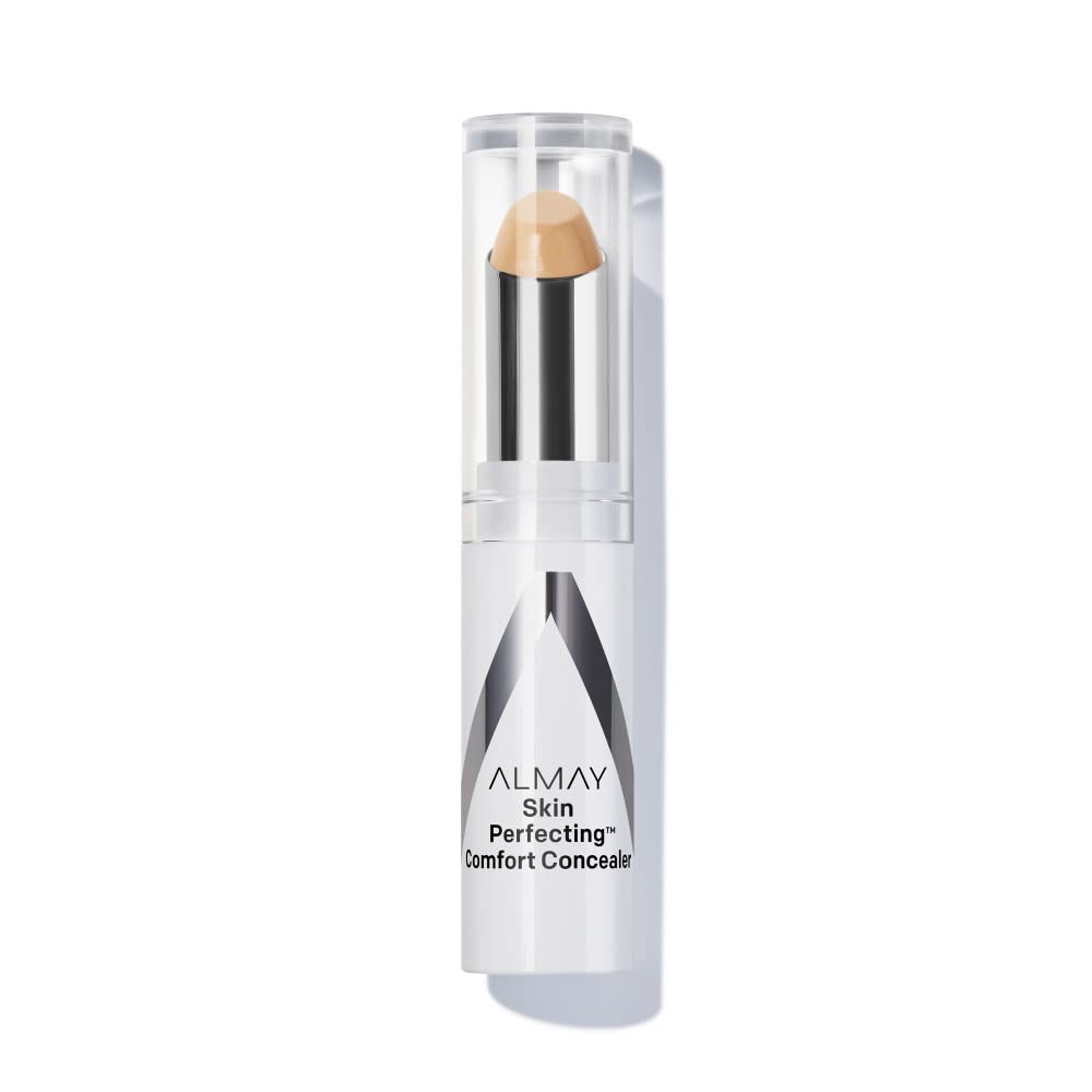 Almay Skin Perfecting Comfort Concealer stick packaging for quick, crease-resistant coverage.