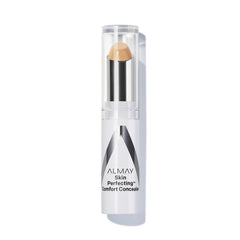 Almay Skin Perfecting Comfort Concealer stick packaging for quick, crease-resistant coverage.