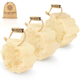 ALMOONI mini natural loofah packaging gift-ready and eco-friendly.