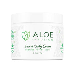 Aloe Infusion face cream tube delivering deep hydration for dry skin.