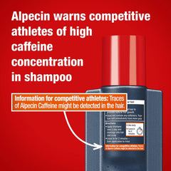 Alpecin C1 caffeine shampoo being dispensed for daily scalp refresh.