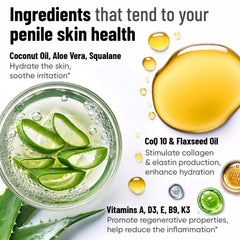 AlphaMale Premium Penile Health Cream aloe-vera focus suggests soothing plant-based hydration.