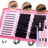 Alphonse Fluffier Lash Clusters Kit bottle and bond for salon-quality lash adhesion