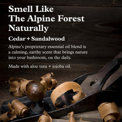 Alpine Provisions Cedar & Sandalwood shampoo foamy lather demonstrates gentle cleansing and moisture