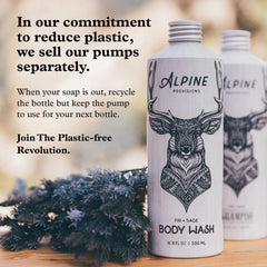 Alpine Provisions Cedar & Sandalwood shampoo with jojoba and aloe vera for scalp nourishment