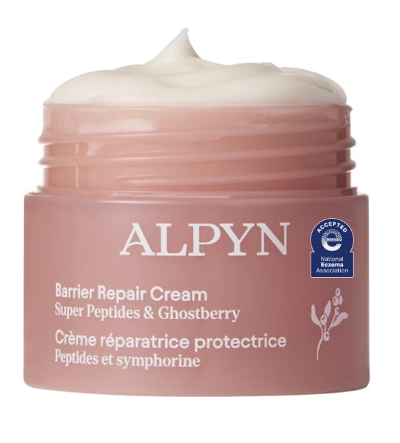 Alpyn Beauty Ghostberry Moisturizer jar closeup shows barrier hydration.