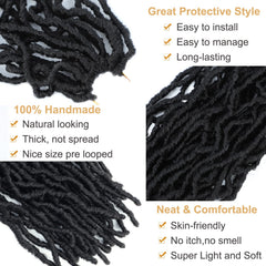 Alrence pre-looped crochet locs easy-install system for quick styling.