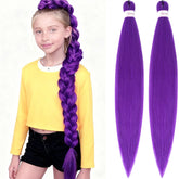 Alrence purple braiding hair 30-inch package ready to install for protective styles.