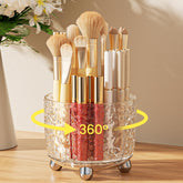 A-LuGei crystal-design rotating makeup organizer keeps brushes visible and within easy reach.