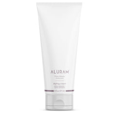 ALURAM Coconut Water Styling Cream application on palm shows lightweight, buildable hold.