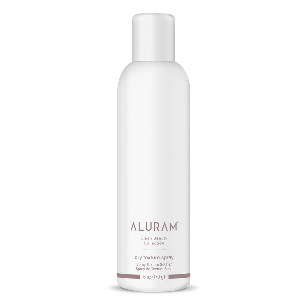 ALURAM dry texture spray bottle demonstrates portable styling for instant beachy texture and lift.