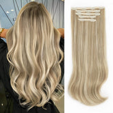 ALXNAN clip-in extensions seamless lace weft for natural scalp blend