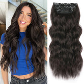 ALXNAN clip-in long wavy extension, quick volume boost
