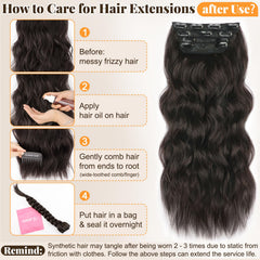 ALXNAN clip-in wefts 5in 2clip layout for easy wear