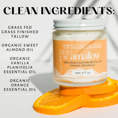 Amallow vitamin-rich beef tallow close-up promotes skin nourishment.