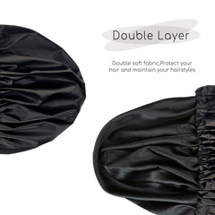 Amamba shower cap adjustable elastic band demonstrates a secure, customized fit.