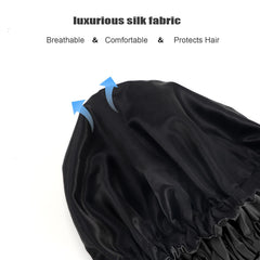 Amamba shower cap waterproof surface highlights durable outer layer for hair protection.
