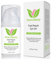 Amara Beauty Eye Cream Gel close-up: lightweight, refreshing texture for refreshed under eyes.