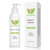 Amara Beauty Facial Cleanser bottle pour shows a refreshing cleanse