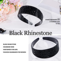 Amariver Sparkly Crystal Headband side view highlighting versatile glam for daily outfits