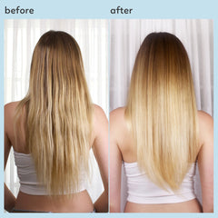 AMAXY Miracle Bonding Serum on hair showing bond repair and shine