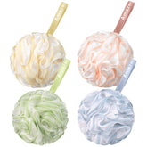 AmazerBath loofah sponge 75g large Cotton Candy set4 soft exfoliation for smoother skin