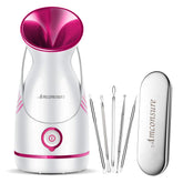 Amconsure facial steamer setup on counter for a home spa experience