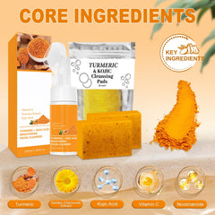 Amdele Turmeric cleansing soap bars with bubble nets for long-lasting nourishment