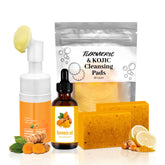 Amdele Turmeric Wash & Care foaming cleanser bottle for deep pore cleansing