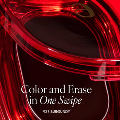 AmeliSeoul Plat Lips 927 Burgundy on cheek for buildable lip-and-cheek color.