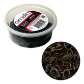 Amelia Beauty 500-count premium rubber bands in brown packaging for reliable everyday hold