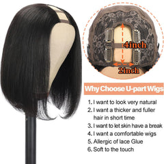 Amella U Part Wig with glueless cap for quick wear and comfortable fit