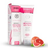 American Biotech Labs Silver Healing Lotion pump bottle shows grapefruit scent for daily moisturization.