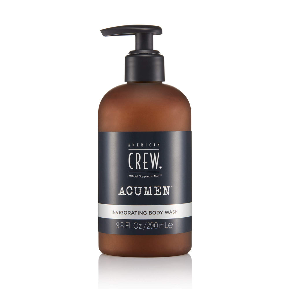 American Crew Acumen Cranberry Body Wash bottle front for daily invigorating cleanse.