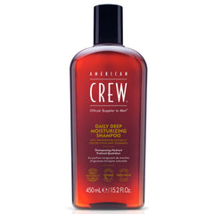American Crew daily-deep-moisturizing shampoo bottle—hydrating cleanse for refreshed hair.