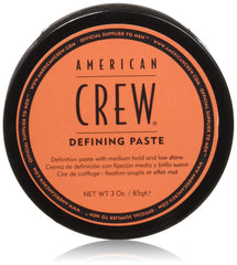American Crew Defining Paste 3oz pack 2 bottle closeup shows flexible hold for natural finish