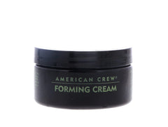 American Crew Forming Cream applied to towel-dried hair for wave separation.