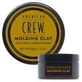 American Crew Hair Molding Clay front packaging shows compact 3 oz size.