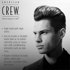 American Crew grooming cream applied on hands for towel-dried hair styling