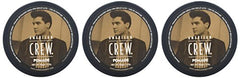 American Crew Pomade 3oz pack back view highlighting texture and control.
