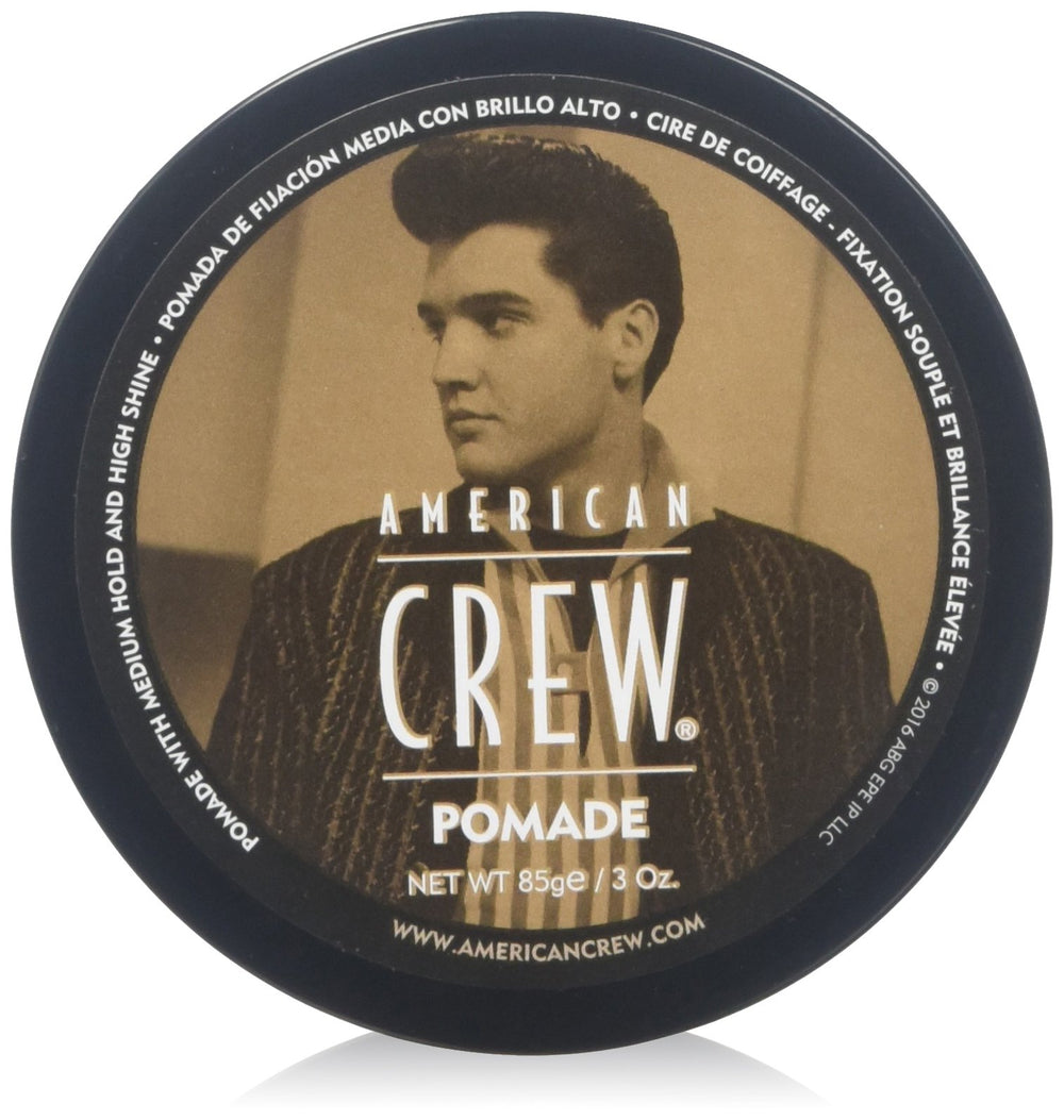 American Crew Pomade 3oz pack front view for strong hold and glossy finish.