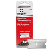 American Line single edge blades 100-pack front view for versatile cutting projects
