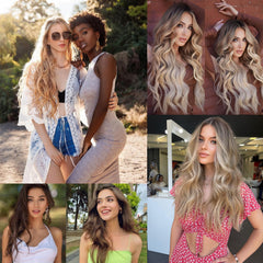 AMGPT six-piece weft collection demonstrates versatile volume options for fuller hairstyles.