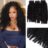 Amicalite Burmese Curly Bundles 14inch spiral curls add natural fullness for daily styling.