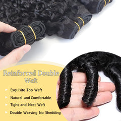 Amicalite Burmese Curly Bundles 16inch soft silky texture delivers smooth, bouncy wear.