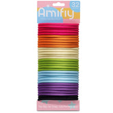 Amifiy Colorful Hair Ties close-up showing smooth texture for daily comfort.
