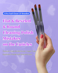 AMilHiTon OPI remover brush angled brush delivers precise cleanup in tight nail areas.